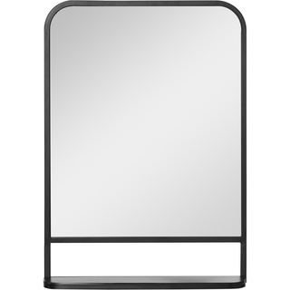 Wandspiegel Mit 1 Ablagefläche Schwarz (Farbe: Schwarz)