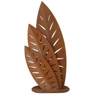 Ferrum Metall-Skulptur Palmenwedel, 115 x 180 cm, rost, Braun