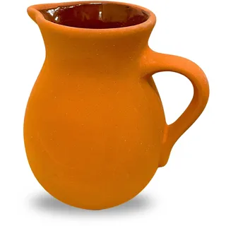 Vienberg Ton Karaffe Krug | 0,7 Liter traditioneller Tonkrug, Terrakotta-Krug | kann bemalt werden | Wasserkrug Wasserkaraffe aus Ton, Kütahya Testi