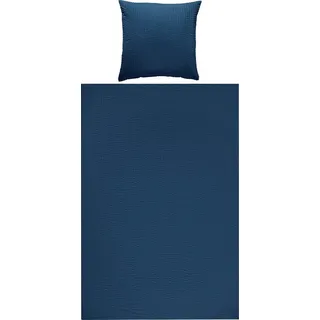 REDBEST Detroit Unifarben Dunkelblau 155 x 220 cm + 80 x 80 cm