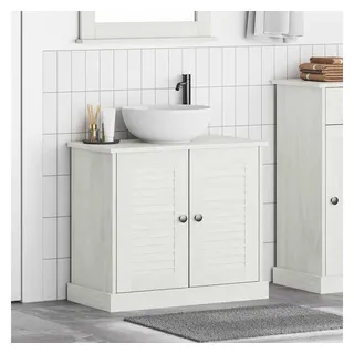 vidaXL Waschbeckenunterschrank VIGO 68 x 34 x 59 cm Weiß/Antikweiß