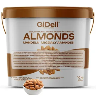 Mandeln 10kg Naturbelassen Ungesalzen Rohkost Qualität Ganze Kerne Vegan GiDeli