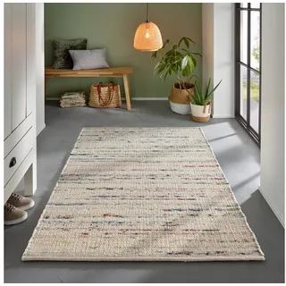 TaCa Home Wollteppich Wollteppich frei von Mottenschutzmitteln, rechteckig, Höhe: 10 mm, nachhaltige Schurwolle Wohnzimmer Schlafzimmer, Multi - 160 x 230 cm bunt rechteckig | 160 cm x 230 cm x 10 mm