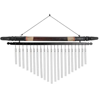 GURU SHOP Aluminium Klangspiel, Windspiel mit Bambus - Variante 10, 25x49x3 cm