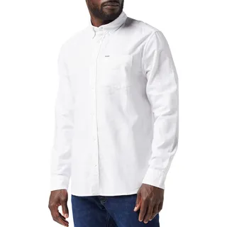 Wrangler Herren 1 X Button Down Shirt, Weiß, S EU - S
