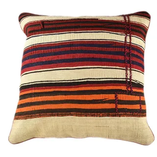 KUHFELL online & NOMAD Bodenkissen Kelim Kissen Sitzkissen 80 x 80 cm aus persischen Vintage Kelim