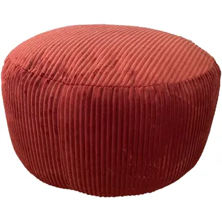 Relaxdays Pouf Cord 35 x 25 x 35 cm Rost