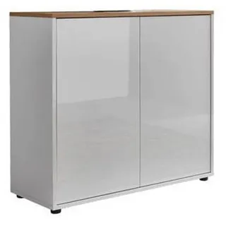 MID.YOU Kommode Mailand Typ 4 79 x 73 x 33 cm Weiß/Eiche Artisan