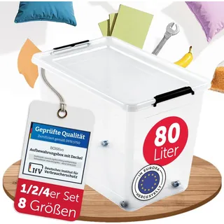 boxxivo Aufbewahrungsbox 80 l 1-tlg. transparent