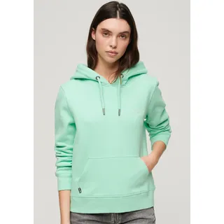 Kapuzensweatshirt SUPERDRY "ESSENTIAL LOGO HOODIE" Gr. S, grün (beach glass green) Damen Sweatshirts