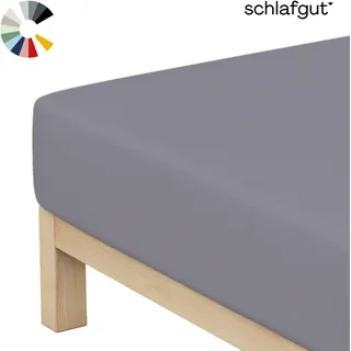 schlafgut Basic Mako-Jersey 90 x 190 - 100 x 200 cm grafit