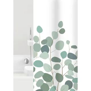 GRUND Duschvorhang Floral 180 x 200 cm grün, weiß