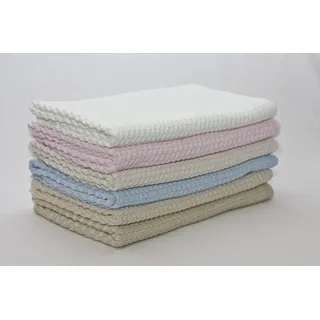 Sonnenstrick SODE5 Erstlingsdecke/Babydecke/Kuscheldecke/Strickdecke aus 100% Bio Baumwolle kba 80 x 80 cm natur