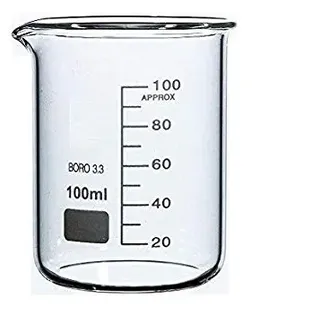Rocwing - Boro 3.3 Glas Messbecher für Labor (100ml)