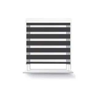 POCOline Doppelrollo mit Blende Easy-Fix anthrazit B/L: ca. 120x160 cm - Anthrazit