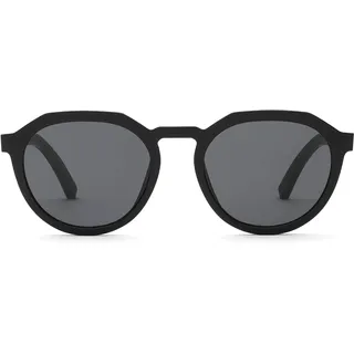 TAKE A SHOT Holz-Sonnenbrille Damen Schmal Panto, UV400 Schutz, Rund Eckig Flattop Sonnenbrille Holz