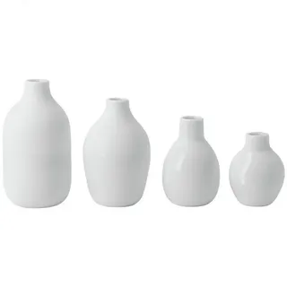 räder Mini Flaschenvasen 4er Set, weiß