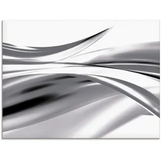Glasbild ARTLAND "Schöne Welle - Abstrakt", grau (farbe bild(er): grau), B:80cm H:60cm, Bilder, in verschiedenen Größen