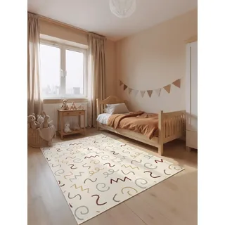 HANSE HOME Fiete Kinderteppich 160 x 235 cm Beige/Weiß