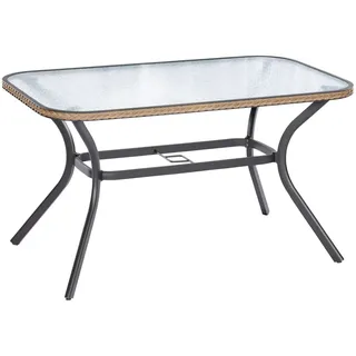 Merxx Ravenna Gartentisch 150 x 85 x 74 cm Grau/Natur