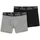 Boxershorts Everyday Basic Schwarz/Grau M 2er