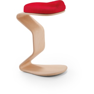 Mayer Sitzmöbel NEST NATURE Hocker medium mit 3D-/Comfortsitz 1181 Stoff Rot