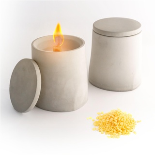 BETOLZ® CLARUS Design Kerzenfresser für Kerzenreste verwerten/Dauerkerze/Schmelzlicht Outdoor für Wachsreste mit Dauerdocht - 2xM