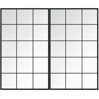 vidaXL Wandspiegel 100 x 60 cm Schwarz