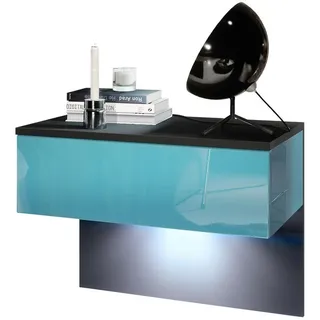 Vladon Nachtschrank Sleep 60 x 46 x 35 cm Blau/Petrol
