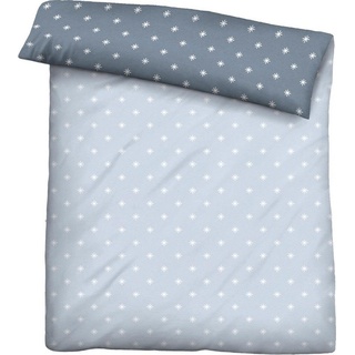 Wendebettbezug Mix & Match in Größe 135x200 oder 155x220 cm, Biberna (1 St), Bettbezug aus Baumwolle, gemusterte Bettwäsche mit Wendeoptik blau 155 cm x 220 cm
