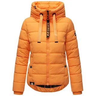 Steppjacke NAVAHOO "Amayaa" Gr. M (38), orange (pfirsich) Damen Jacken Steppjacken stylische Winterjacke mit coolen Applikationen