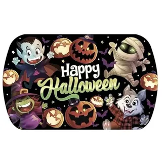 FIESTAS GUIRCA Wiederverwendbares Monster-Tablett (39 x 24 cm), wiederverwendbare Tischdekoration für gruselige Halloween-Partys, ideal für Monster Events, mehrfarbig