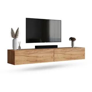 Planetmöbel West TV-Board 200 cm Gold/Eiche Lowboard