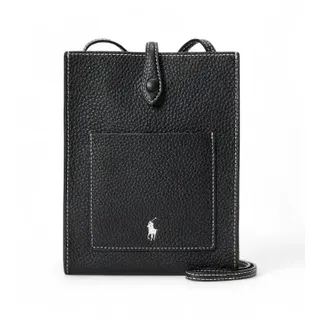 Polo Ralph Lauren für Damen. 427960562016 Polo Play Umhängetasche aus schwarzem Leder (OSFA), Lässig