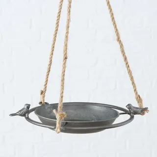 Boltze Vogeltränke Jackson Ø25 x 4 cm Grau