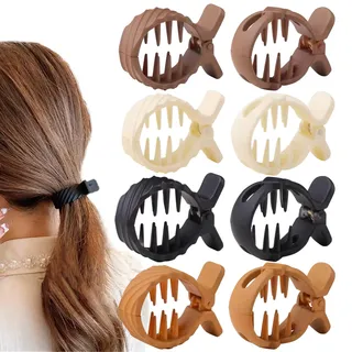 Haarklammern, groß, matt, Pferdeschwanz-Schnalle, Haarklammer, hoher Pferdeschwanz, rutschfest, Haarschmuck für Damen, dickes langes Haar, 8 Stück