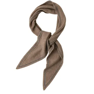 Klein Diamant Schal Halstuch 30% Kaschmir & 70% Wolle, Weiche Warme Gestrickt Halskreuz Dreieckstuch für Damen Mädchen, Frühling Herbst Vielseitiges Strickschal Kurz Kragenschals Neckwarmer Curry