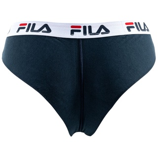 FILA Damen Brazilian Slips, Vorteilspack - Panty, Logo-Bund, Cotton Stretch, einfarbig, XS-XL Marine XS 2 Slips (2x1S)