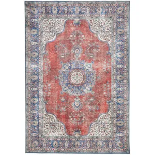 Novel Vintage-Teppich, Mehrfarbig, Rot, Textil, Tier, rechteckig, 130x200 cm, Bsci, Oeko-Tex® Standard 100, für Fußbodenheizung geeignet, waschbar, Teppiche & Böden, Teppiche, Waschbare Teppiche