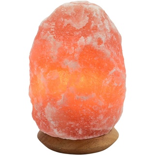 Home affaire Salzkristall-Tischlampe Sclassin, Leuchtmittel wechselbar, Warmweiß, Handgefertigt - jeder Stein ein Unikat, H: ca.18 cm, ca.2-3 kg orange