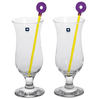 LEONARDO Glas »Cocktailgläser-Set Hurricane Bar 4teilig mit 2 Cocktailpickern«