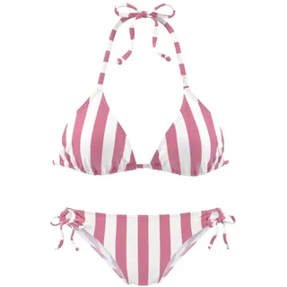 VENICE BEACH Triangel-Bikini Damen Rosa/Weiß 38 Cup A/B