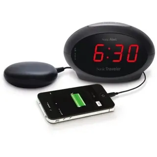 Reise-Wecker 75dB Geemarc Sonic Traveller Vibrationskissen Sonic Bomb USB MP3