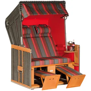 Gartenstrandkorb "Konsul"2-Sitzer,Halbliegemodell, anthrazit UVP 2149€