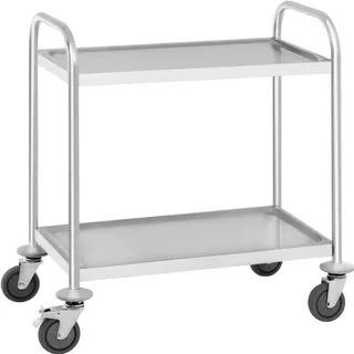 Royal Catering Servierwagen Edelstahl 2 Borde Ablagen: 68 x 38 cm 300 kg - - -