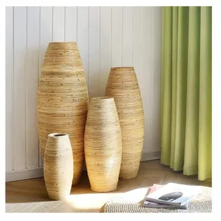 Ykun Natürliche Rattanvase/Rattanvase/Bodenvase/Fensterdekoration Wohnzimmervase-Höhe 100 cm Vase