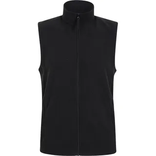 Mountain Warehouse Alder Weste für Herren - Leichter Körperwärmer, bequeme Weste, schnelltrocknender Fleece, Reißverschluss - Ideal für den Frühling Sommer Schwarz X-Small - XS