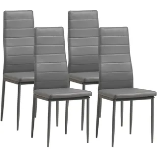 Albatros Esszimmerstuhl MILANO Kunstleder grau 4er Set