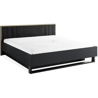 Konsimo® Bettgestell, Schwarz, Holzwerkstoff, 180x200 cm, Schlafzimmer, Betten