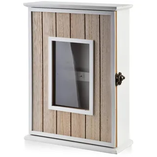 Mondex Schlüsselkasten, Weiß, Holz, 30x9x23 cm, Garderobe, Schlüsselboards & -kästen